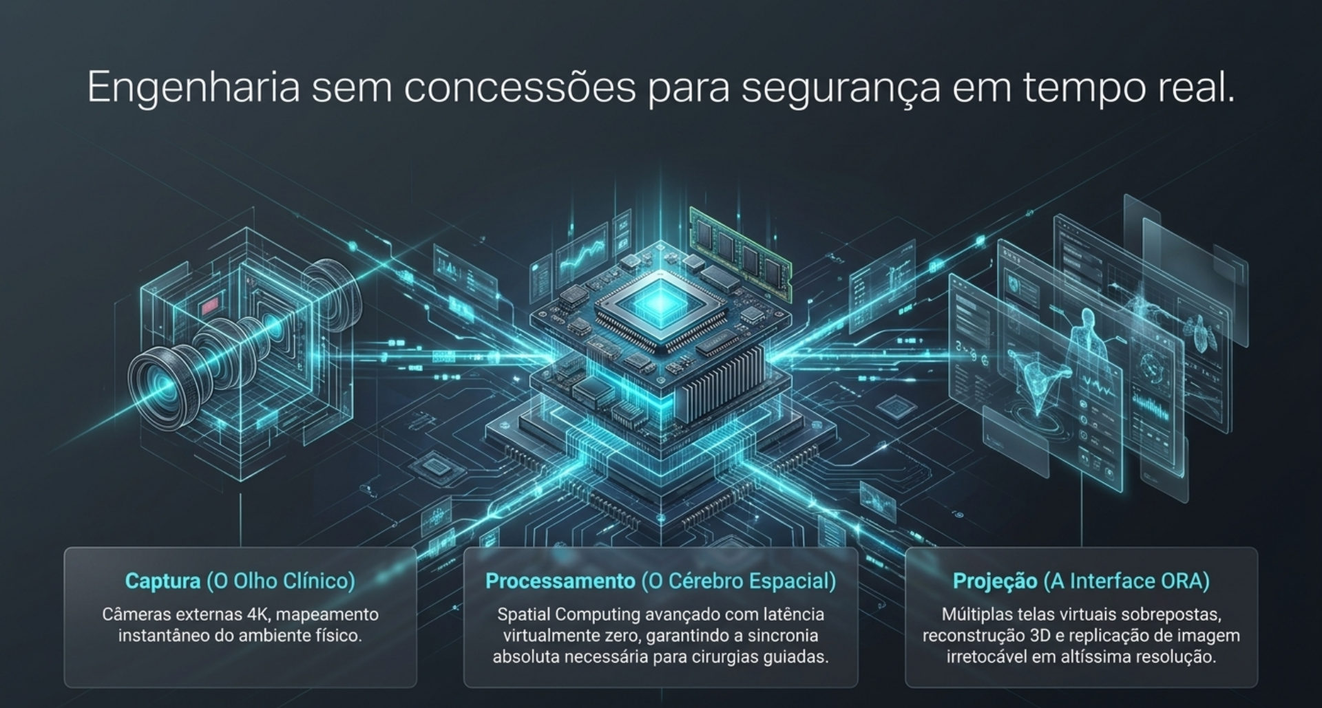 Arquitetura VYXORA — Captura, Processamento e Projeção